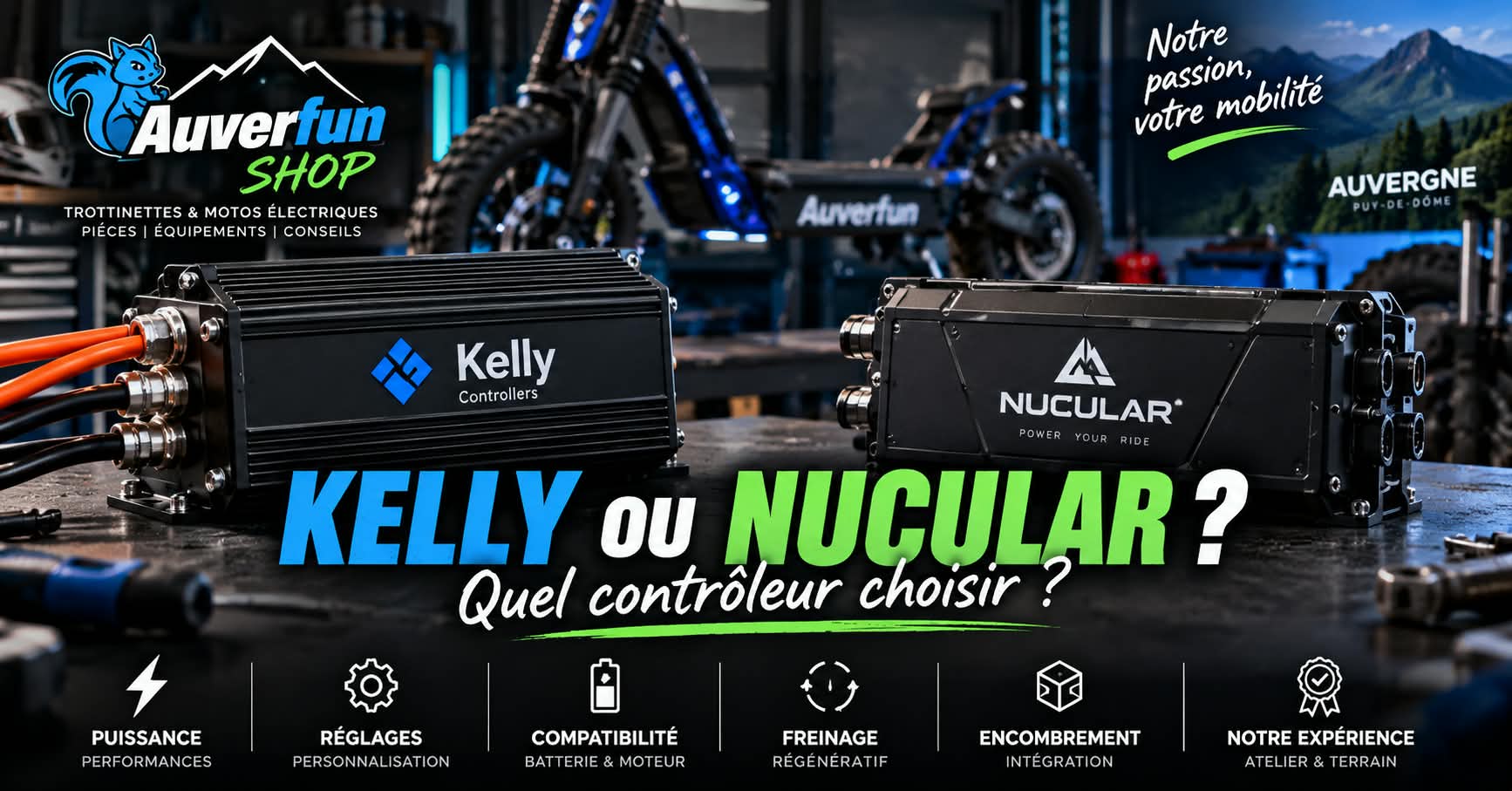 Controleur trottinette électrique Kelly et Nucular
